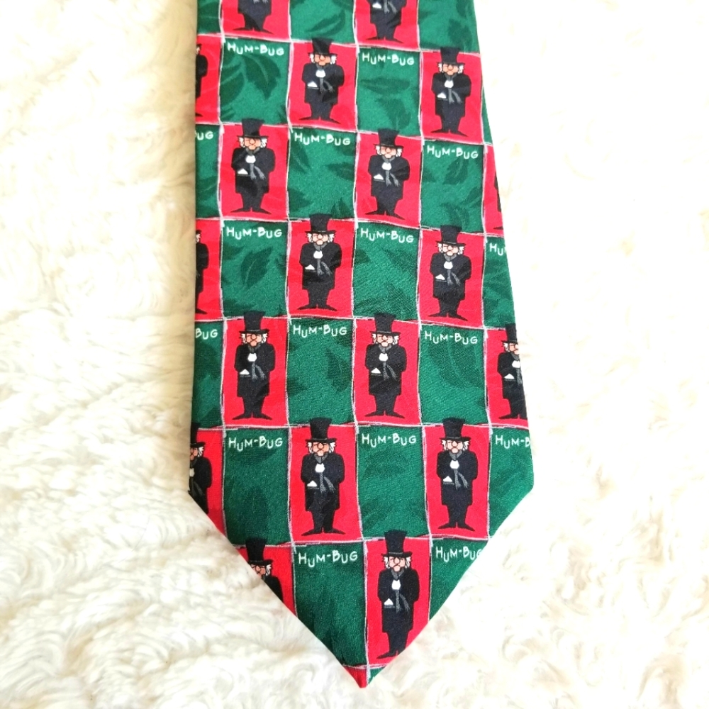 Vintage Wembley Ebenezer Scrooge HumBug Christmas Tie